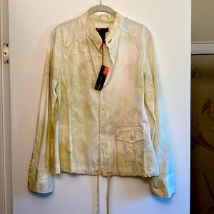 NWT Diesel Dyed Green Cotton Shirt Jacket